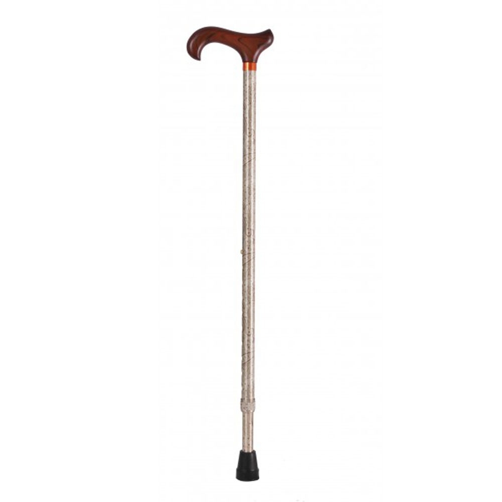 Bast/ón muletilla aluminio extensible beige