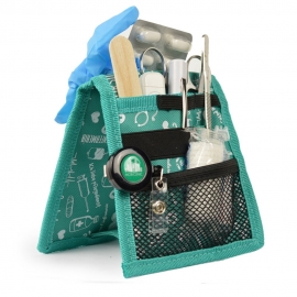 Organizador auxiliar de enfermería | Para bata o pijama | Estampados en verde | Keen's de Mobiclinic | Elite Bags