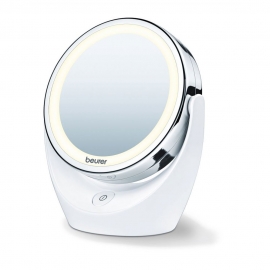 Espejo con luz led y aumento para maquillaje de Beurer. Espejo cosmético giratorio