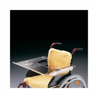 Mesa para silla de ruedas | Transparente | Ajustable