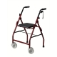 Andador para ancianos | Aluminio | Plegable | Asiento | 2 ruedas | Burdeos | Mini Roler - Foto 1