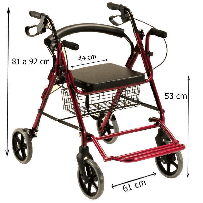 Andador para ancianos Trial - Plegable y altura regulable 
