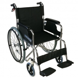 Silla de ruedas | Plegable | Aluminio | Con frenos | Reposabrazos y reposapiés | Respaldo partido | Palacio | Mobiclinic