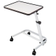 Mesa auxiliar plegable | Para cama | Reclinable | Ruedas y freno | Blanco | Diffusion - Foto 1