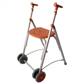 Andador rollator | Aluminio | Plegable | Salmón | Kamaleon | FORTA