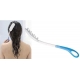 Cepillo de baño | Lavado de cabello | Amplio mango | 38.4 cm | Celeste y blanco | - Foto 6