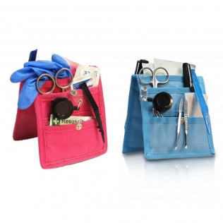 Pack 2 salvabolsillos enfermera para bata o pijama | Rosa y azul | Keen's | Elite Bags