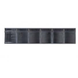 Dispensador transparente de 6 cajetines basculantes