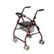 Andador para ancianos | Aluminio | Plegable | Asiento y respaldo | 4 ruedas | Burdeos | Roler - Foto 1