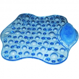 Alfombrilla masajeadora antideslizante para la ducha | Goma | Azul