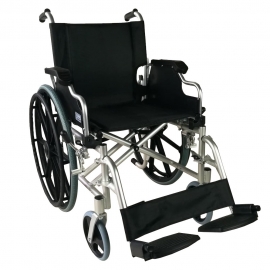 Silla de ruedas plegable | Aluminio | Reposabrazos abatibles y reposapiés extraíbles | Ruedas grandes | Ópera | TOP | Mobiclinic