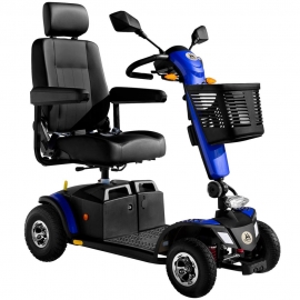 Scooter eléctrica | 4 ruedas neumáticas | Desmontable | Transportable | Azul | Dolce Vita | Libercar