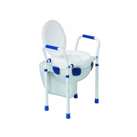 Elevador WC | Con tapa | Patas regulables | Reposabrazos | Hasta 150 kg | Mayor seguridad | Clipper
