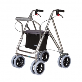 Andador con asiento | Aluminio | Gris | Kanguro Plus | FORTA