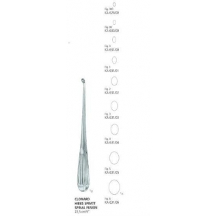 Cucharilla cortante | curva | 22,5 cm | Cloward Hibbs Spratt