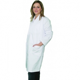 Bata sanitaria clásica mujer blanca