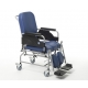 Silla ruedas fija con respaldo reclinable y asiento con inodoro. Rueda de 100 mm - Foto 1