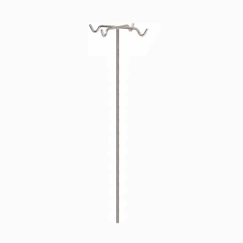 Porta sueros | Acero inoxidable | 4 ganchos | adaptable a cama | Varilla | Mobiclinic
