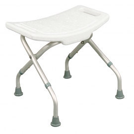Silla para ducha | Plegable | Regulable en altura | Conteras antideslizantes | Delta