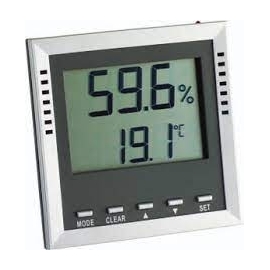 Termohigrómetro digital | Mide grado de humedad | 106x106x24mm | Punto Rocío | Rango -40+70ºc