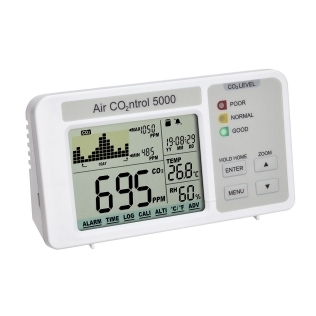 Medidor de calidad de aire | 120x66x33mm | Alarma acústica ajustable
