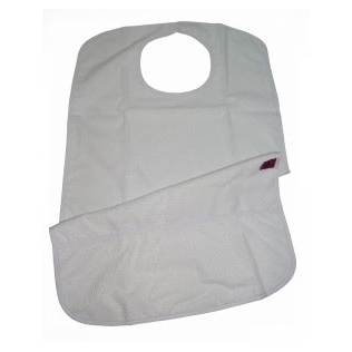 Babero para adulto | Con bolsillo | Impermeable | Rizo y reutilizable | 75X45 cm