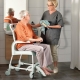Silla de baño con WC | Reposabrazos y reposapiés | Con ruedas | Varias alturas | CLEAN - Foto 3