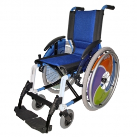 Silla de ruedas para niños | Aluminio | Plegable | Azul | Line Infantil | Forta