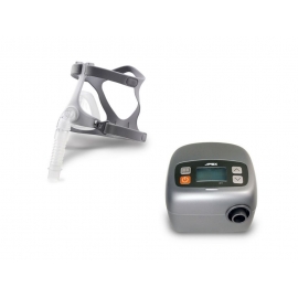 Equipo para apnea del sueño | Silencioso | Con máscara facial y tubo| Talla S | Pequeño y compacto | Cómodo y eficaz | IX FIT