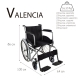 Silla de ruedas plegable | Autopropulsable | Ligera | Asiento de 44 cm | Negro | Valencia | Clinicalfy - Foto 5