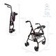 Andador plegable | Asiento y respaldo | Aluminio | Cesta | Para ancianos | Burdeos | Prado | Mobiclinic - Foto 6