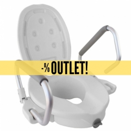 OUTLET | Elevador WC | Con tapa | Reposabrazos abatibles | Blanco | Guadiana | Mobiclinic