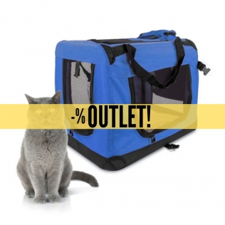 OUTLET | Transportín para mascotas | Talla M | Hasta 10kg | Plegable | Azul | Balú | Mobiclinic