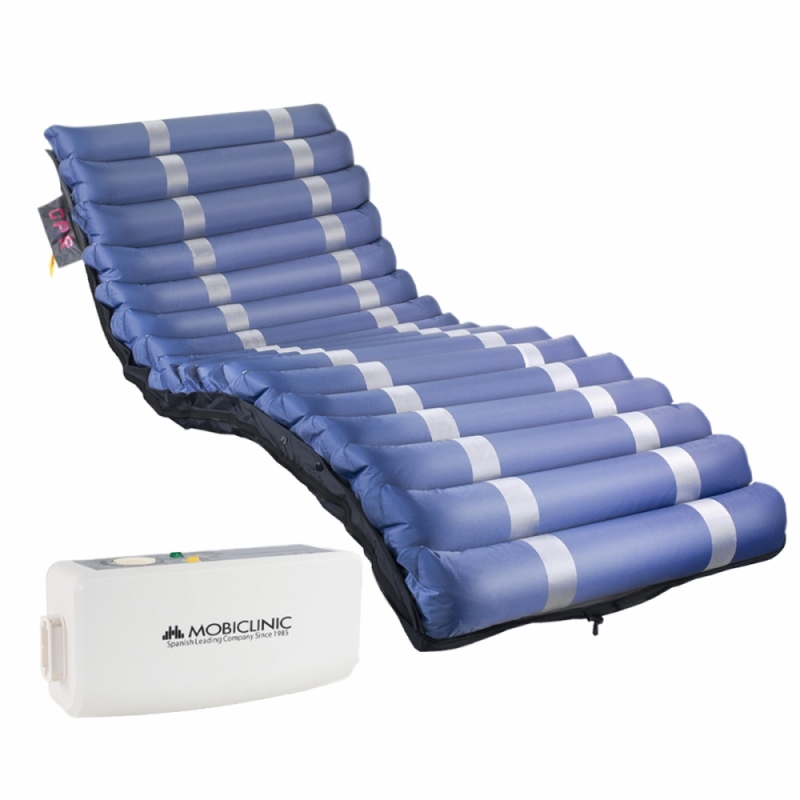 Colchón antiescaras de aire, Con compresor, Varios anchos, 17 celdas, TPU Nylon, Azul, Mobi 3