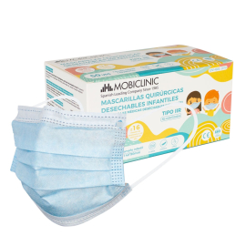 50 Mascarillas infantiles quirúrgicas IIR (o adultos talla XS) | 0,06€/ud | Sin grafeno | Caja 50 uds | Mobiclinic