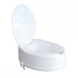 Elevador WC | Con tapa | 14 cm | Blanco | Ajustable | Titán | Hasta 160 Kg| Mobiclinic