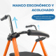 Andador para ancianos | Acero | Plegable | Asiento y respaldo | 2 ruedas | Cesta | Premium | Nerón | Mobiclinic - Foto 5