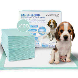 Empapador para mascotas | 56x56 cm | 100uds | Super-Absorción | Transportable | PP-01 | Mobiclinic