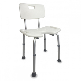 Carex Asiento de baño y silla de ducha con respaldo para personas mayores,  silla de baño para ancianos, discapacitados, discapacitados y personas