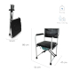 Silla WC | Plegable | Con tapa | Acero cromado | Reposabrazos | Ebro | Mobiclinic - Foto 2