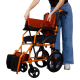 Silla de ruedas | Plegable | Aluminio | Freno en manetas | Reposapiés | Reposabrazos | Naranja | Pirámide | Mobiclinic - Foto 22