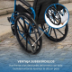 Silla de ruedas plegable | Ruedas traseras grandes extraíbles | Ancho 46 cm | Azul | Marsella | Mobiclinic - Foto 4