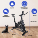 Bicicleta de spinning | Ajustable | Control de entrenamiento | Peso máx. 120 kg | Volante de inercia 6 kg | Teide | Mobiclinic - Foto 2
