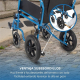 Silla de ruedas plegable | Ruedas traseras pequeñas extraíbles | Ancho 46 cm | Azul | Marsella | Mobiclinic - Foto 4