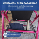 Andador | Plegable | Aluminio | Frenos en manetas | Asiento y respaldo | 4 ruedas | Rosa | Escorial | Mobiclinic - Foto 7