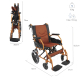 Silla de ruedas | Plegable | Aluminio | Freno en manetas | Reposapiés | Reposabrazos | Naranja | Pirámide | Mobiclinic - Foto 12