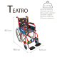 Silla de ruedas para niños | Plegable | Ruedas grandes | Reposapiés | Rojo con tapicería estampada | Teatro | Mobiclinic - Foto 2