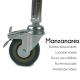 Silla para WC | Ruedas | Reposabrazos | Aluminio | Azul | Manzanares | Mobiclinic - Foto 6