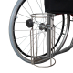 Silla de ruedas con sistema antiplegado | 40cm | Soporte de bombona y de gotero | Reposabrazos y reposapiés fijos | Negro - Foto 3