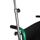Silla de ruedas con sistema antiplegado | 40cm | Soporte de bombona y de gotero | Reposabrazos y reposapiés fijos | Verde - Foto 4